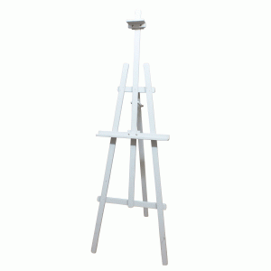 White Wooden Easel Ab Event Hire